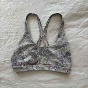 Lululemon Flow Freely Bra Gray Marble Women's Sports Bra